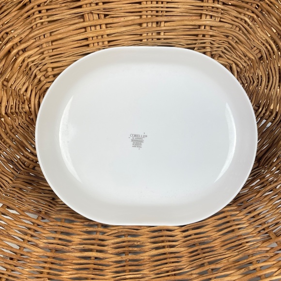 Vintage Corelle Summer Blush Oval Platter Pansy Flowers - Picture 4 of 5